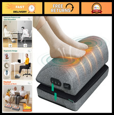 Heated Foot Rest Under Desk with Vibration Massage, Adjustable Height, 2 Heat Le