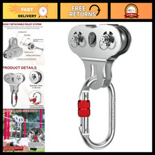 Heavy Duty Stainless Steel Zipline Pulley Trolley - Durable Outdoor Adventure Ge
