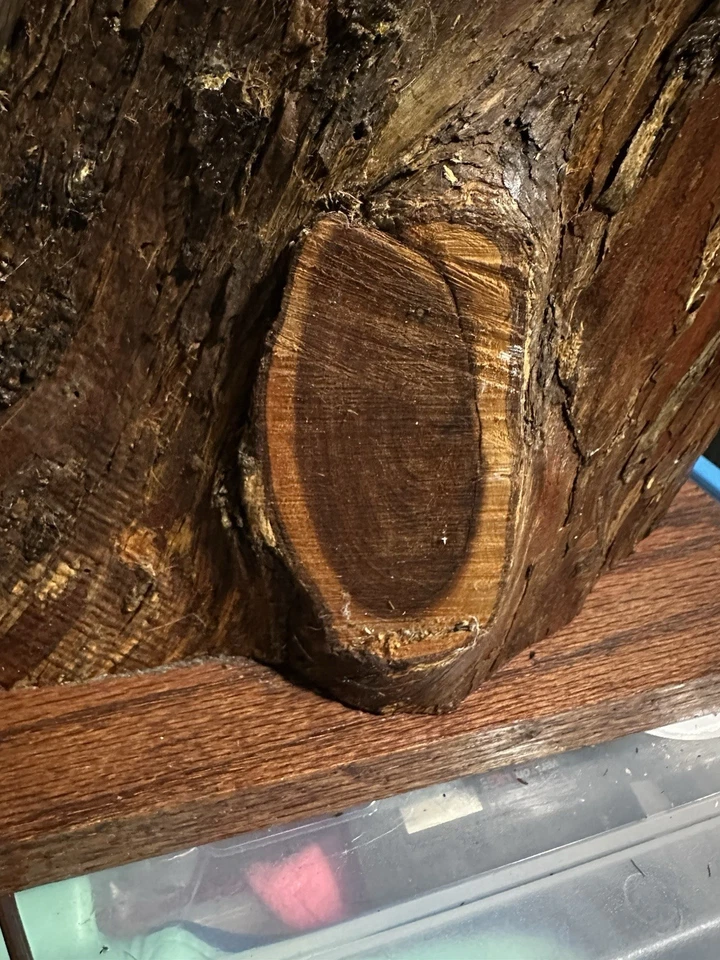 21” Wood Lamp Base Log Cabin Table Lamp Log Lamp Rustic Natural Wood Lamp Light - Image 3 of 4