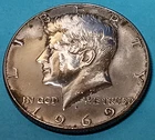 1969-D Kennedy Half Dollar 40% Silver, @ $4 BELOW MELT*