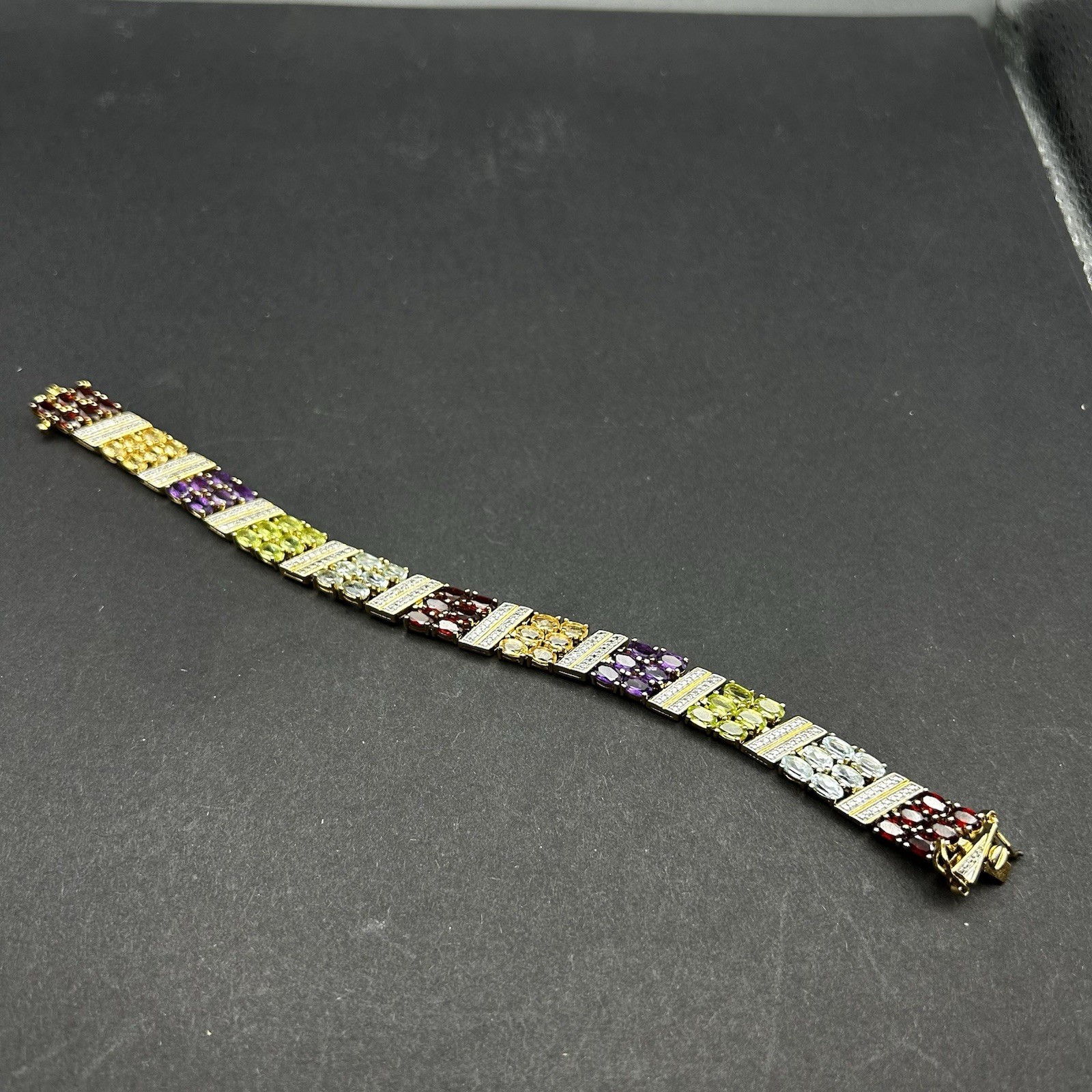 PAJ BR Multicolored Gemstone Statement Bracelet -… - image 1