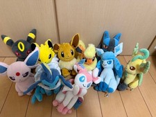 Pokemon Plush Toy Lot Eevee Evolutions Lucario Collectible Authentic Japan