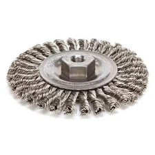 Weiler 96276 Twist Wire Wheel Wire Brush, Threaded Arbor