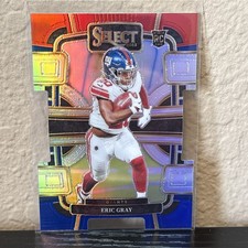 2023 Panini Select #74 Eric Gray Red and Blue Prizms Die Cuts