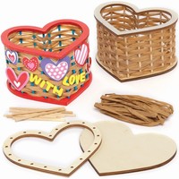 Bastelset Holz Herz Korb 2Er Pack FüR Kinder - Baker Ross