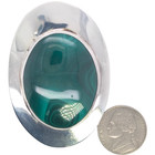 NATIVE AMERICAN STERLING SILVER MALACHITE SIGNED MATHEWS LARGE PENDANT #8061 — photo 4