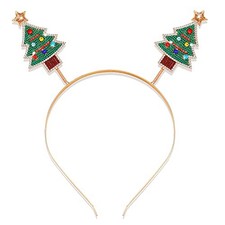 Christmas Headbands Holiday Headbands for Women Rhinestone Xmas Christmas Tree