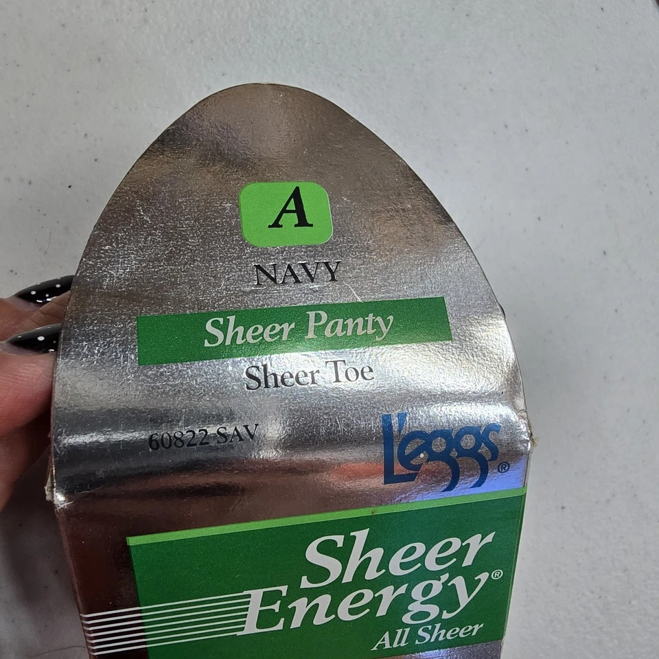 Pantimedias de Colección Caja Abierta Pierna Energía Transparente Azul Marino Transparente Panty Puntera Transparente Talla A Foto 2 de 4
