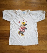 Minnie Mouse Vintage Disney 70s 80s Youth Ringer Medium 14x18 Character T Shirt