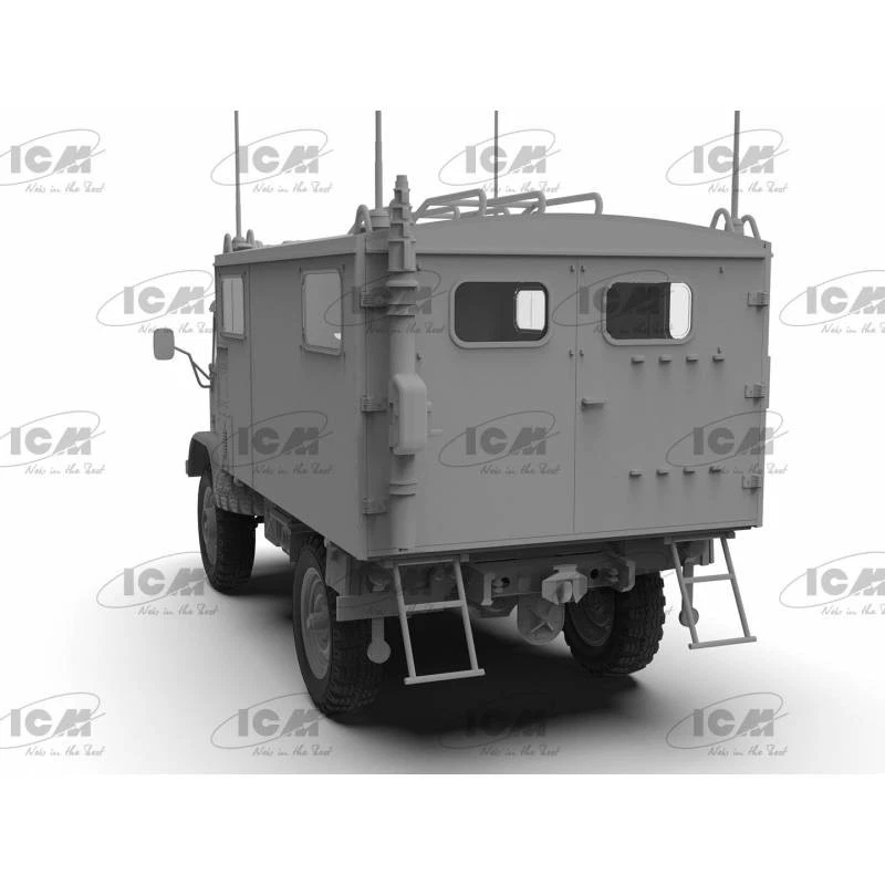 Modellino Camion Unimog S 404 Tedesco Military Radio ICM 35137 1/35ème Facili - Immagine 4 di 4