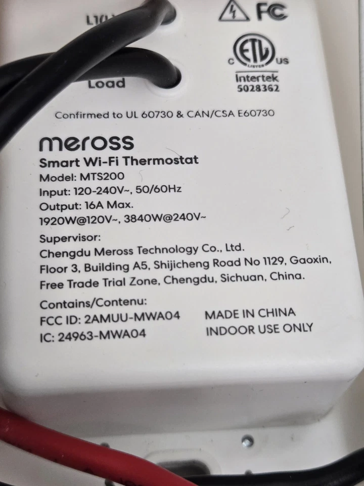 Meross Smart Thermostat for Electric Baseboard in-Wall Heaters MTS200 - Image 4 of 4