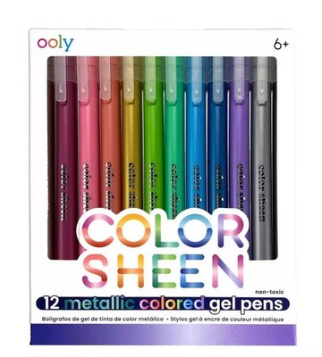 810104682428 Długopisy żelowe metaliczne Color Sheen 12szt Ooly