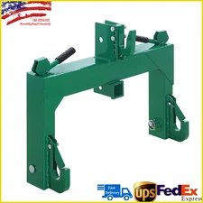 3 Point Quick Hitch for Cat 1 & 2 Tractors W/ 2" Receiver Hitch 3000 LB Steel
