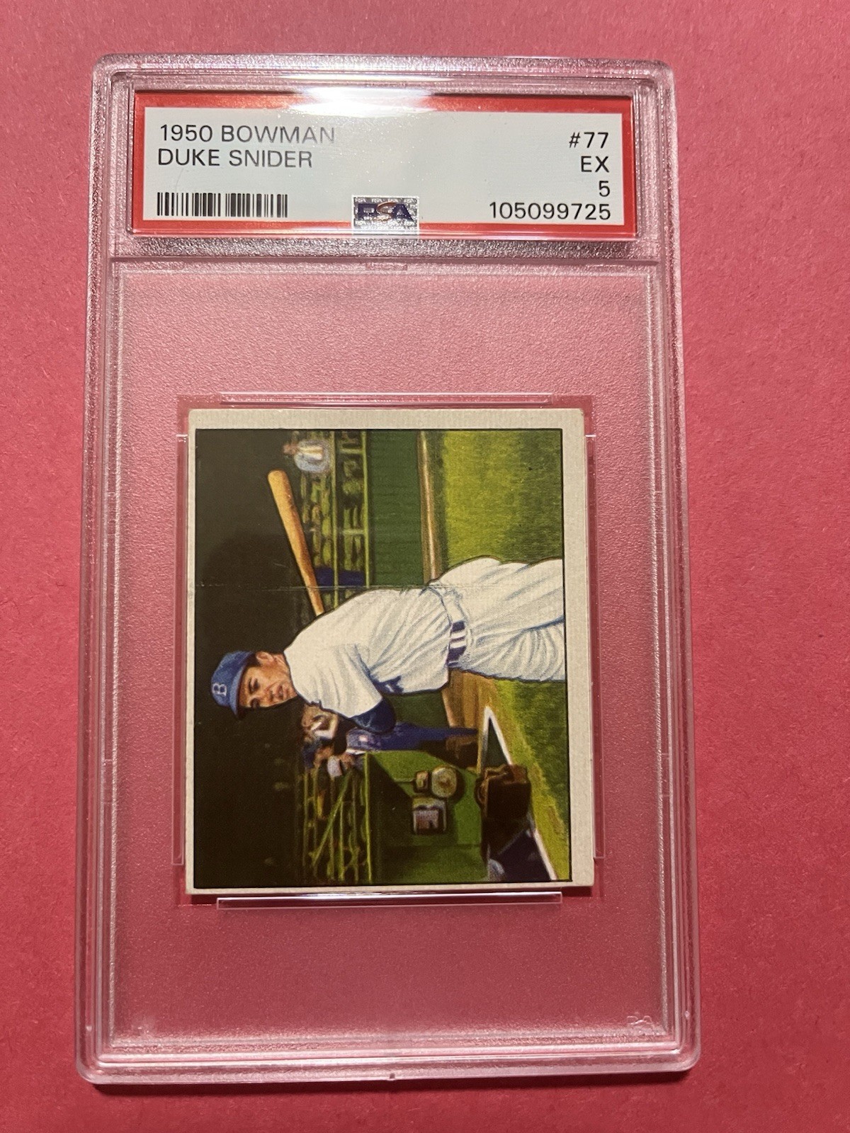 1950 Bowman #77 Duke Snider PSA 5 EX *Brooklyn Dodgers* NEWLY GRADED