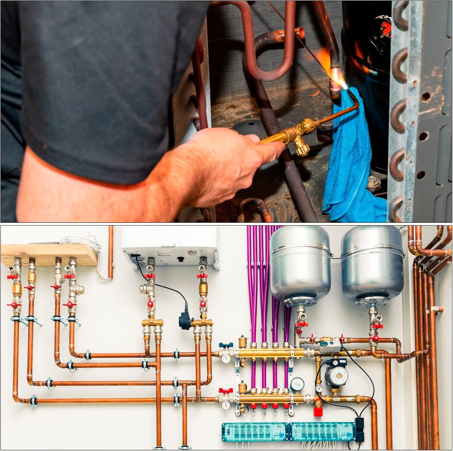 MECCANIXITY Straight Copper Coupling Fittings, 1/4 Inch ID Inch, 