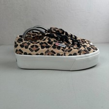 Superga 2790 Big Classic Leopard Print Platform Shoes Sneakers Womens Size US 8
