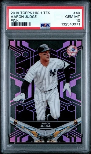 2019 Topps High Tek Aaron Judge Pink /75 #40 PSA 10