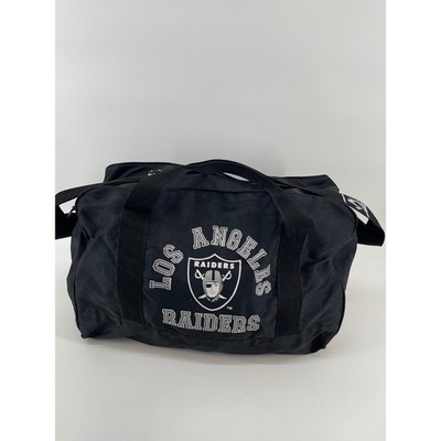 Vintage Los Angeles Raiders Duffle Bag Black Nasco Team NFL Gym Travel Bag