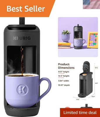 K-Mini Mate Single Cup Coffee Maker - Sleek Portable Brewer for Dorms & Offices