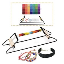 Metallperlen-Loom-Kit, Fadenanhänger, offene Biegeringe, Scheren,
