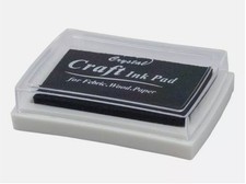 Black Ink Pad Inkpad Rubber Stamp Finger Print Craft Non-Toxic