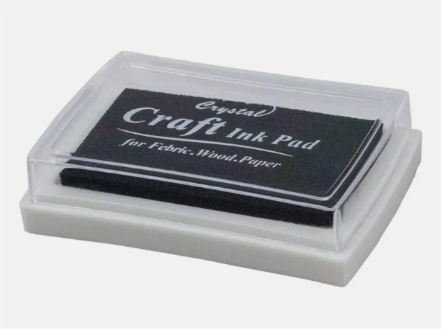 Black Ink Pad Inkpad Rubber Stamp Finger Print Craft Non-Toxic