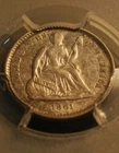 1861 Seated Liberty Half Dime - PCGS AU53