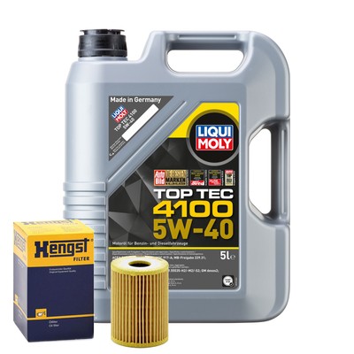 Motoröl 5W40 LIQUI MOLY Top Tec4100 5L+HENGST Ölfilter