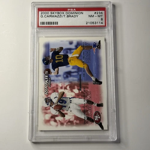 2000 Skybox Dominion # 234 Tom Brady Giovanni Carmazzi Rookie RC PSA 8 NM-MT