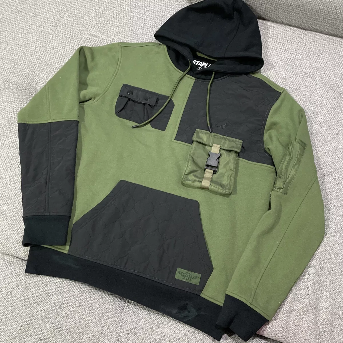 Staple Pigeon Tactical Hoodie Mens Pullover Army Green Mens Med Travis Scott