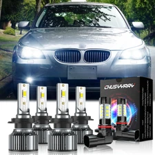 Fits for BMW 525i 530i 2004 2005 2006 2007 6x Combo LED Headlight Fog Light Bulb