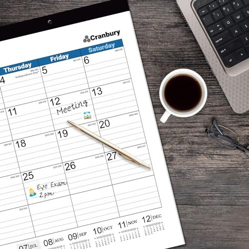 Large Desk Calendar 22x17 Monthly Desktop Calendar, Use July Blue 2024