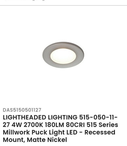 Lighthead 515-050-11-27 4w LED Puck Light - Picture 2 of 7