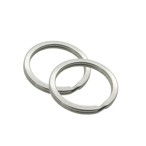 Stainless Steel Keyring Blanks 30mm Flat Split Rings Leather Craft New UK Stock - Picture 3 of 6