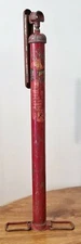 Vint. PAR Bicycle Hand Tire Air Pump Red Metal Manual Floor pump WORKS No Hose.
