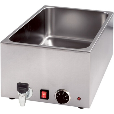 Bain-Marie mit Ablasshahn Wasserbad elektrisch Bassin für 1/1 GN 20cm 200mm tief