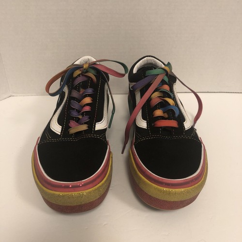 glitter rainbow vans