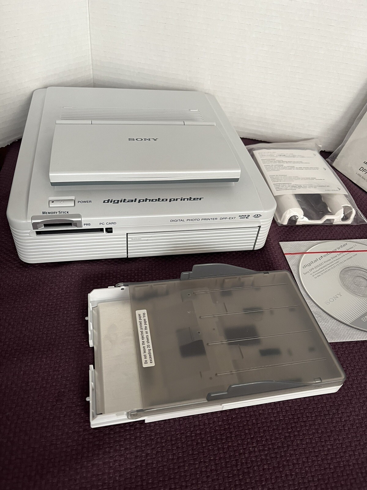 Sony DPPEX7 Digital Photo Thermal Printer Bundle Tested & Works