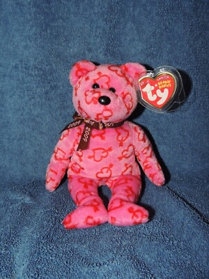 * Original Ty Beanie Baby HEARTLEY Bär mit Tag Vitrinenstück Geschenk