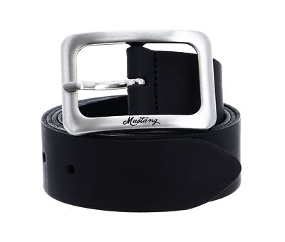 MUSTANG Woman´s Leather Belt 3.5 W105 Gürtel Accessoire Black Schwarz Neu