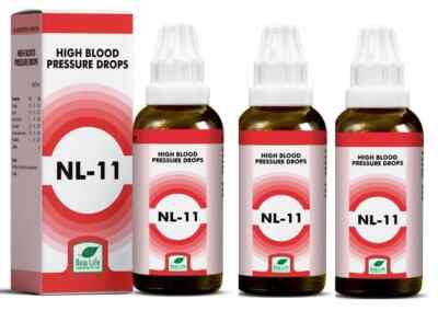 New Life NL-11 High Blood Pressure Drops Pack of 3 x 30ml Free Shipping 