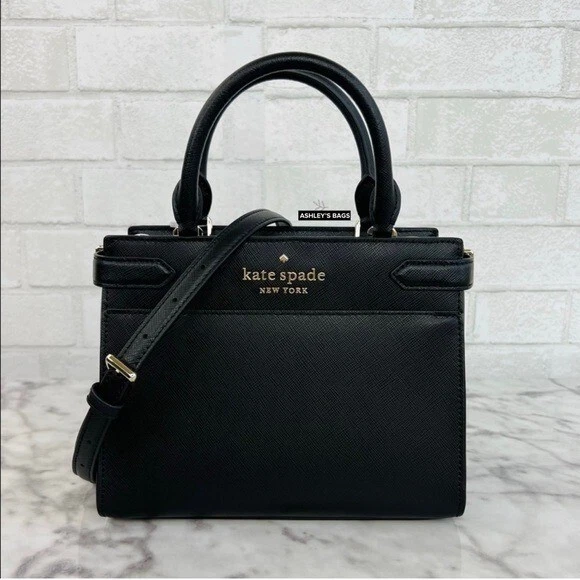 Kate Spade Staci Small Satchel Crossbody In Black eBay