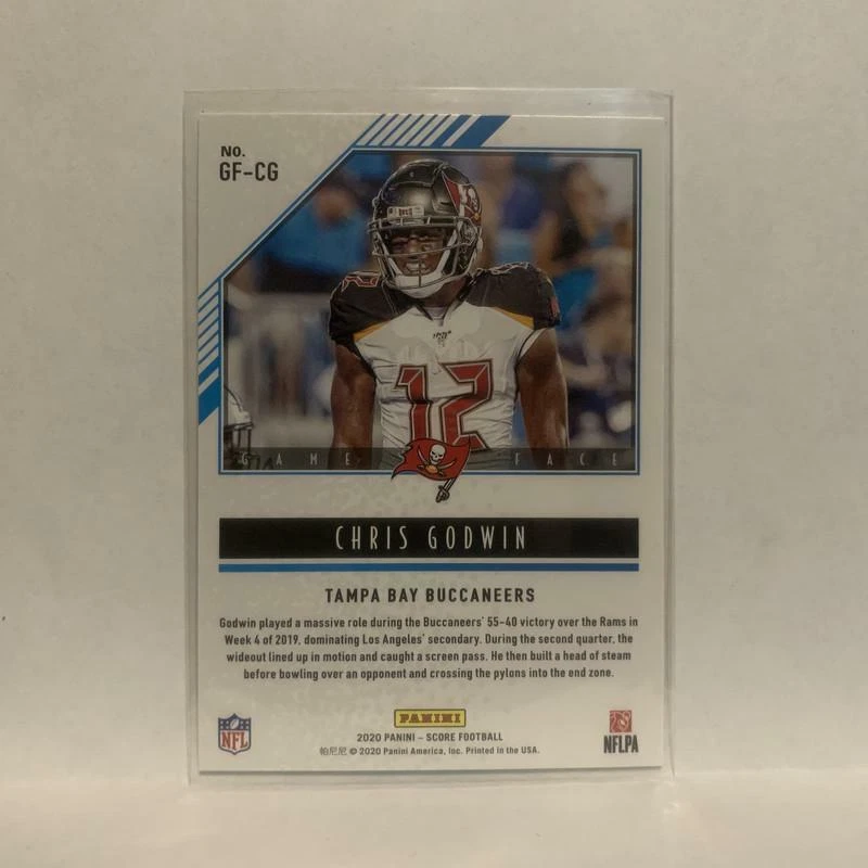 GF-CG Chris Godwin Gold Game Face Tampa Bay Buccaneers 2020 Score Football Card - Image 2 of 2