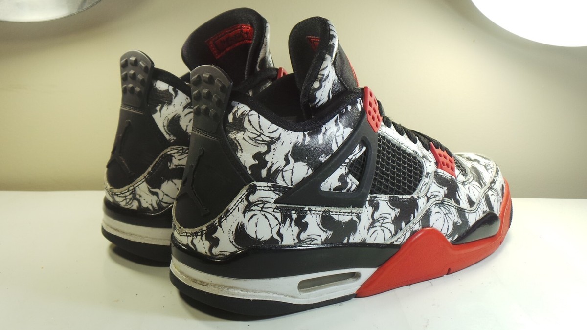 NIKE 2019 JORDAN 4 IV BQ0897 006 FIRE RED TATOO 9.5 I III IV VI 1