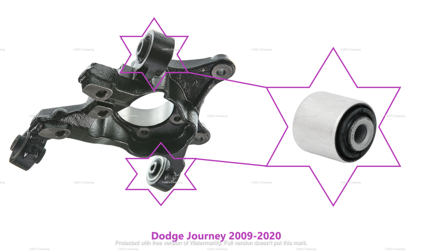 4870550030 For 20092020 DODGE JOURNEY Rear Upper Control / Knuckle Arm Bushing eBay