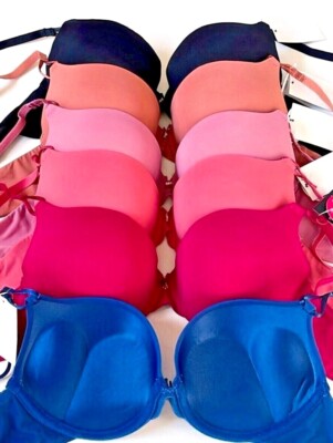 1,3 or6 Bras Women Maximum Lift Extreme Push-ups Bra Add 2 Cup Size 68356 32-40C