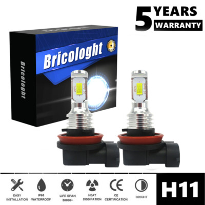 2x Xenon White H11 H8 LED Fog Light Bulbs DRL For Mercedes W211 W212 W164 W221