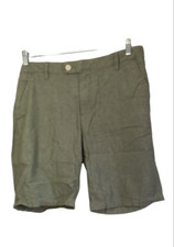 Urban Outfitters Men’s Shorts 34x9 Green Textured Dress Casual EUC Button Pocket