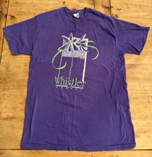 Vtg 90s Ski Whistler Canada T-Shirt Medium Purple USA Made Single Stitched
