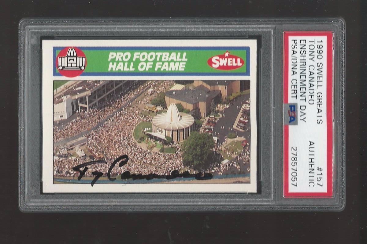 Tony Canadeo Autographed Signed 1990 Swell Greats #157 PSA/DNA Certified Authentic Auto Autograph 